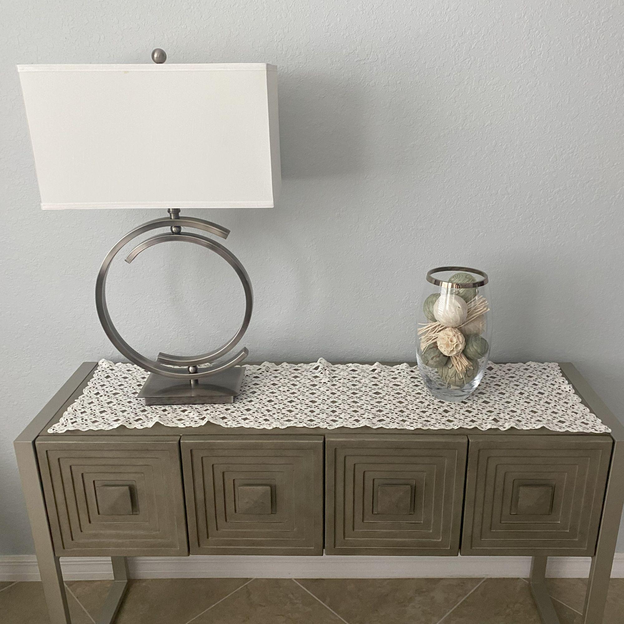 White Crochet Table Runner Dresser Scarf 14 X 48 Inch Vintage Table Linens  - Etsy