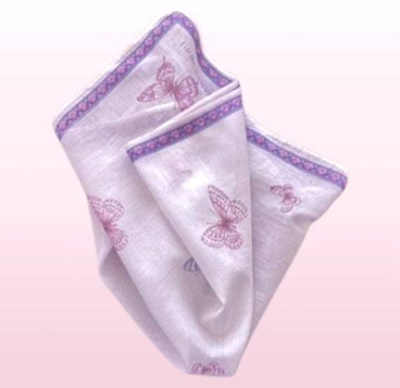 HANAE MORI Handkerchief Cotton Butterfly Pattern … - image 2