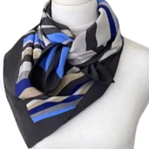 SALE LOREDANO Designer Silk Scarf Rolled Hem 33.5 Inch Vintage Women&#39;s Accessories