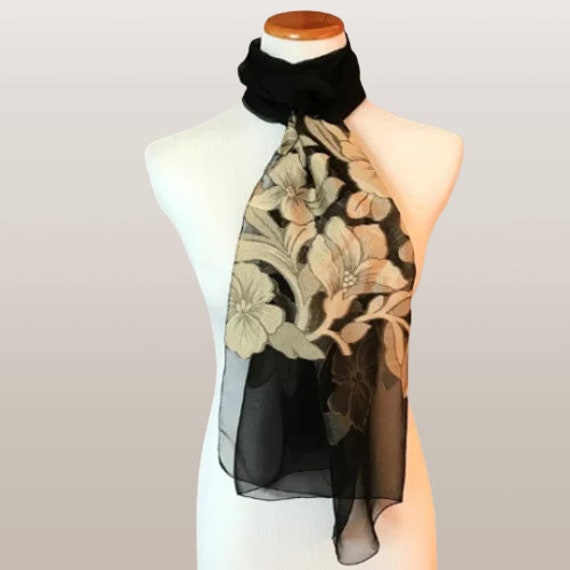 Franco Ferrari Scarf Long Silk 17.5 x 84 Inch/ Vi… - image 3