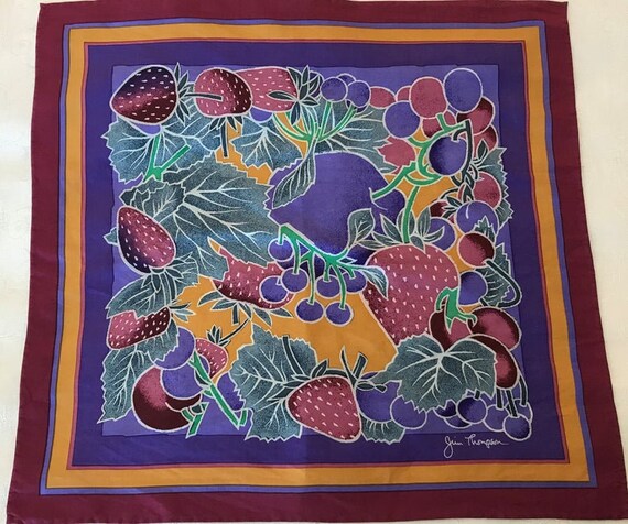 Jim Thompson Thai Silk Pocket Scarf/ Designer Silk