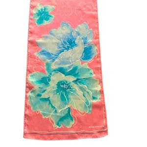 Jones New York Silk Floral Scarf 10.5 x 52 Inch Vintage Designer Women&#39;s Accessories