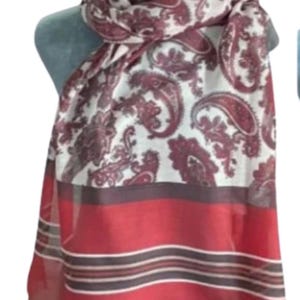 Vintage Ann Taylor Loft Paisley Scarf Shawl : Designer Fashion Accessories