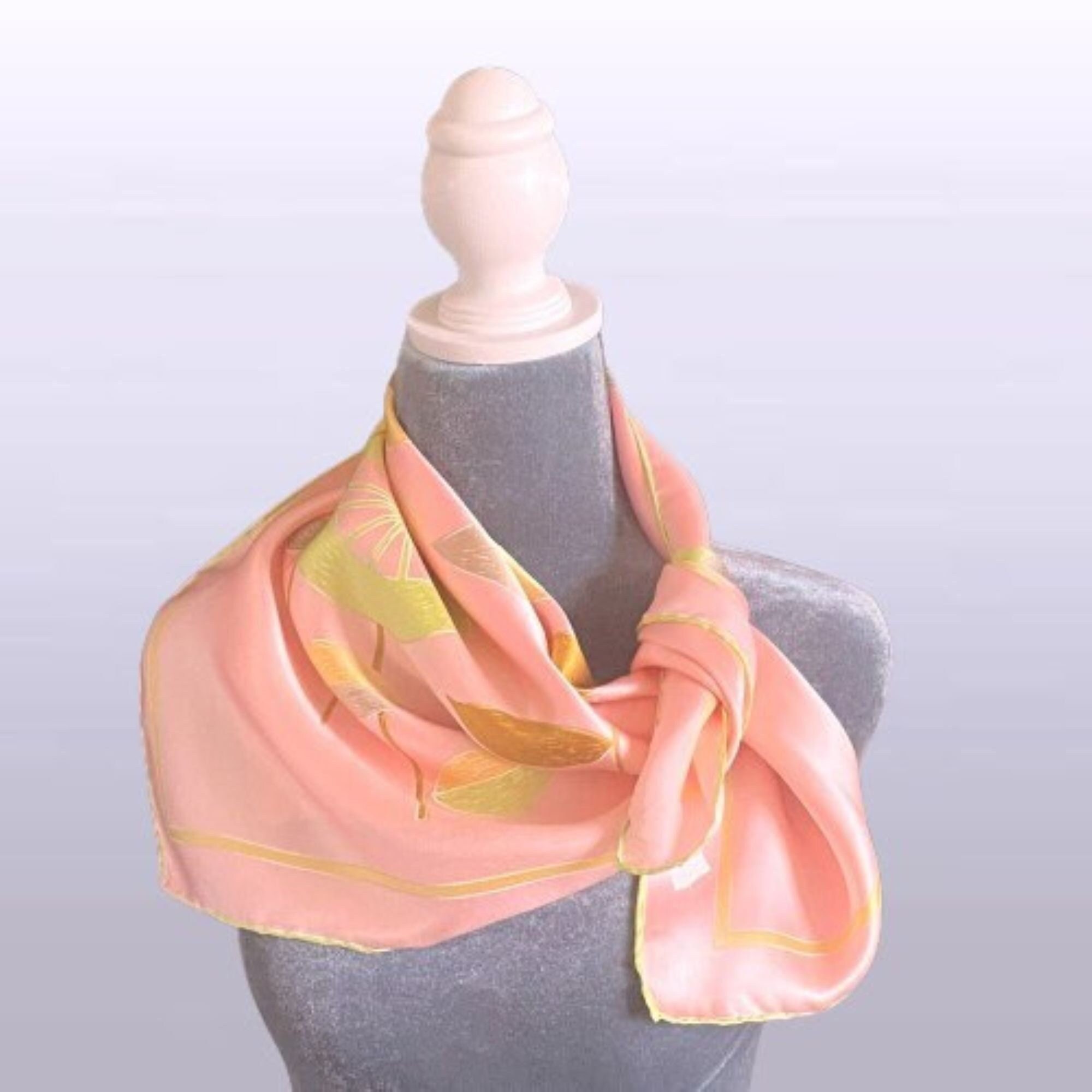 Vintage Silk Scarf Macy Associates 26 Inch Rolled Hem