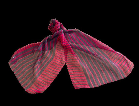 Ann Taylor Loft Scarf Sheer Silk  14 x 57 Inch/ V… - image 2