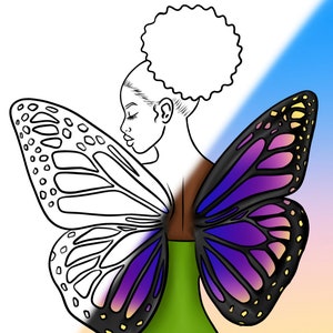 Butterfly Wings Pre Drawn Outline DIY Paint and Sip Party Instant file for Adult png svg jpeg canvas design sketch digital download