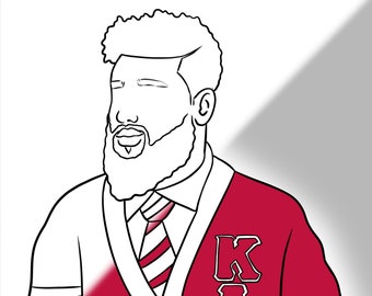 Kappa alpha psi frat Pre Drawn Outline DIY Canvas Paint Party Instant Download for Adults College Grad png high quality digital download