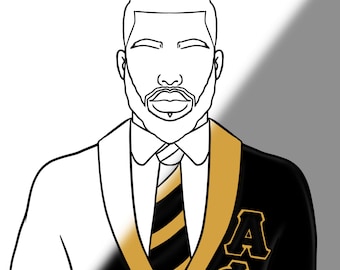 alpha fraternity Pre Drawn Outline DIY Canvas Paint Party Instant Download for Adults College Grad png high quality digital download
