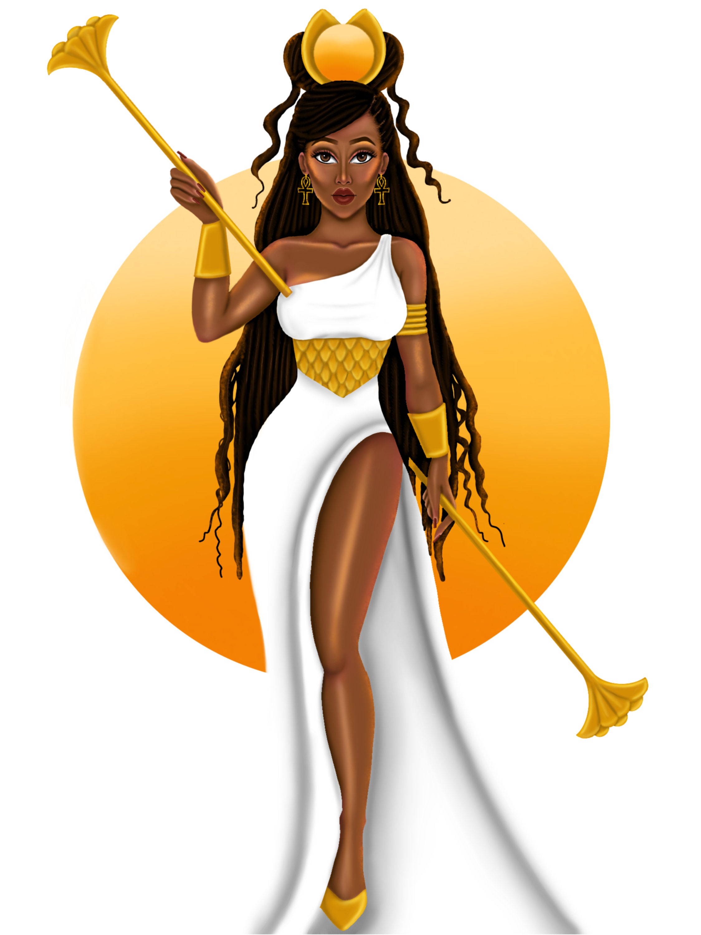 Oshun Art /Isis Art /Sun Goddess Art /Ancient Egypt/Egyptian | Etsy