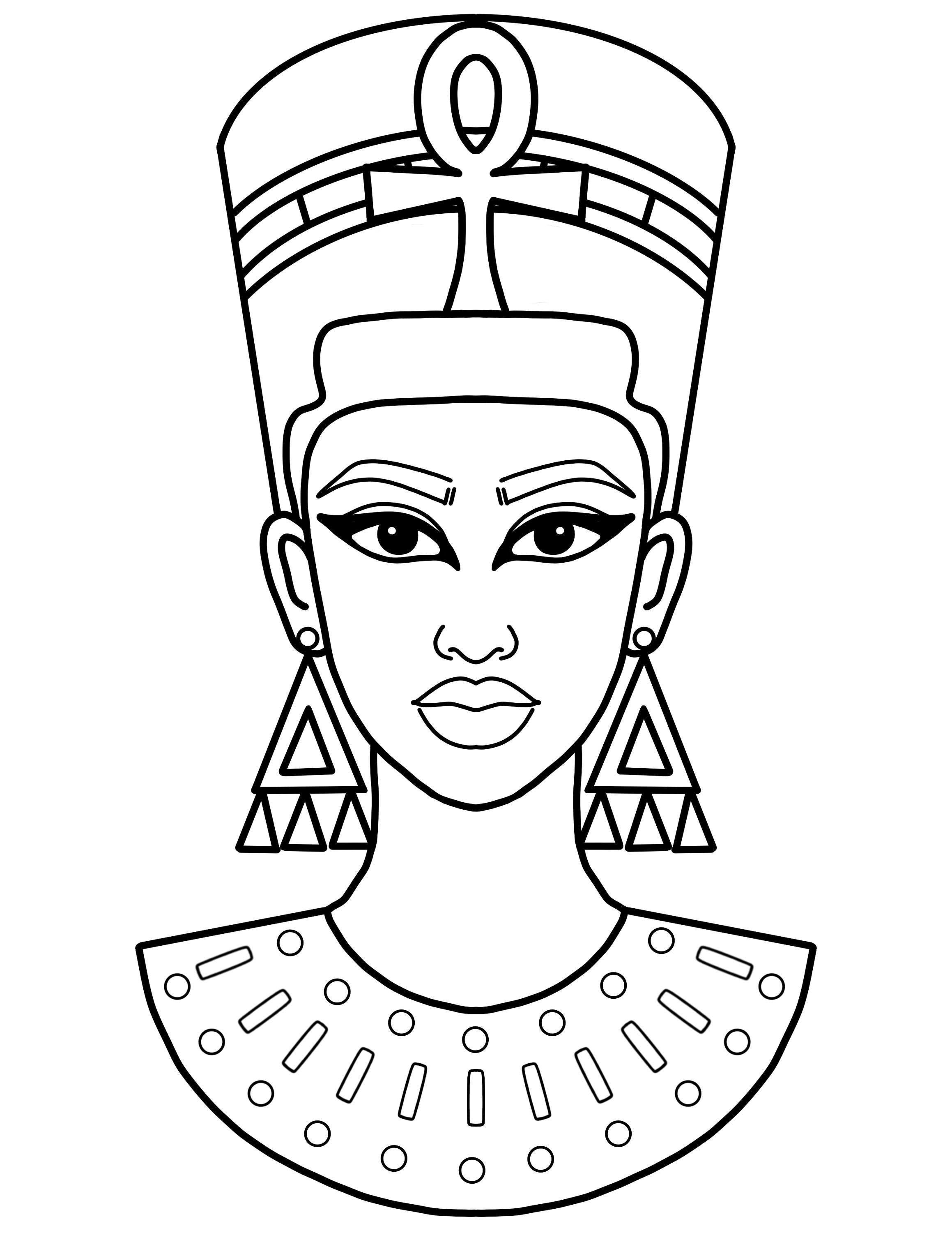 Nefertiti Pre Drawn Outline DIY Canvas Paint Party Instant Download for  Adults Egypt Queen Png Digital Download High Quality - Etsy