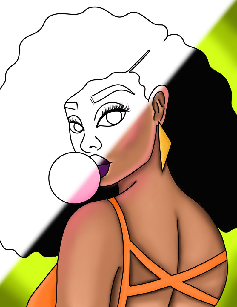 Pre Drawn Outline DIY Paint Party Canvas with Crown Instant Download for Adults Teens png high quality digital download image 1