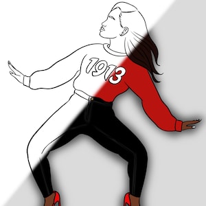 Delta Sigma Theta Soror Pre Drawn Outline DIY Canvas Paint Party Instant Download for Adults College png svg high quality digital download