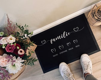 Personalized floor mat | Doormat Family | Gift Wedding | Gift Inauguration | | different sizes Floor mat | Decoration floor mat