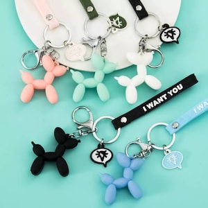 Balloon Dog Keychain Keyring Gift Idea