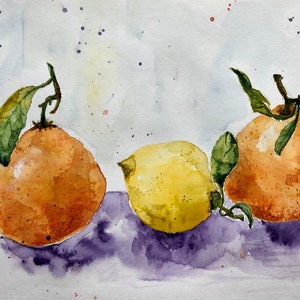 Citrus season - original watercolor