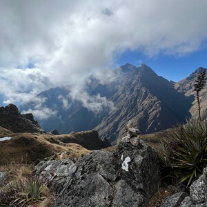 Chemin Inca, col de Runkurakay, imprimé emmêlé 8x10