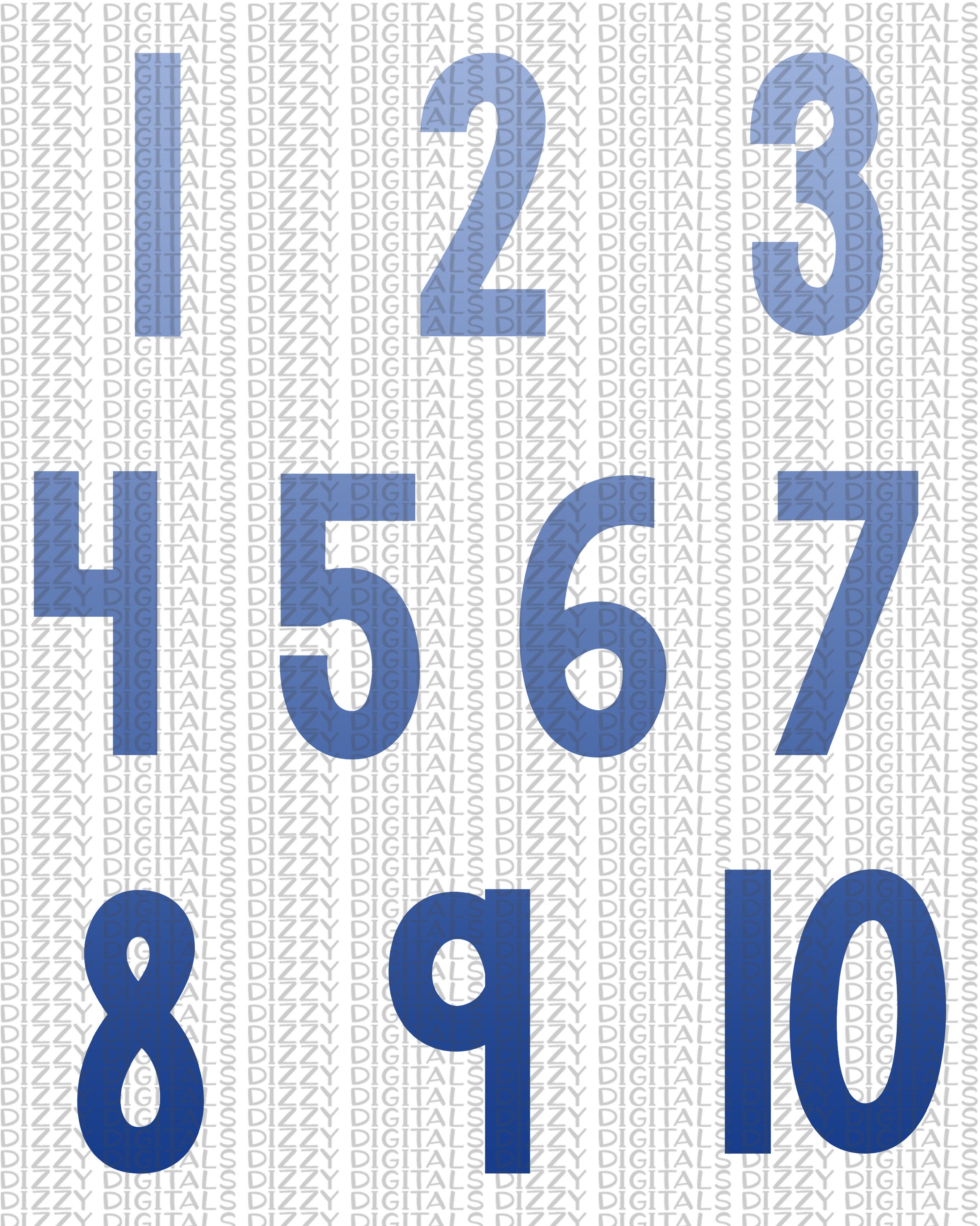 Art & Collectibles Prints Blue Numbers Print for InfantKid's Room ...