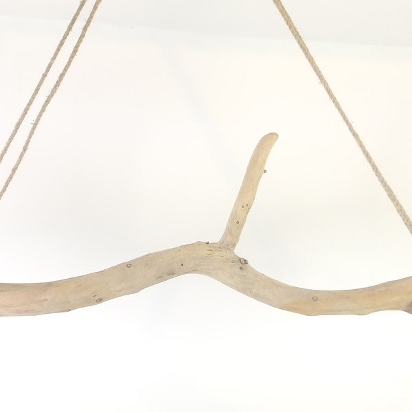 3.4 Ft Beige Curvy Driftwood Branch 103cm, Large Branch Wall Hanging, Coastal Style Decor, Unique Beach Branch Art Supply, Air Plant Holder