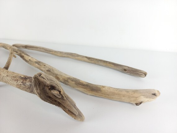 Branche en bois flotté 50 cm 19,6 po., bâton de plage rustique