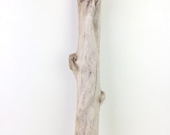 Beige Gray Sturdy Thick Driftwood Branch w Small Knots 2.7 Ft (80cm) Branch Wall Hanging, Beach House Decor, Driftwood Pole for Light