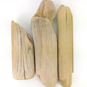 Tablas de madera flotante planas y gruesas de 8,4 a 13,3 pulgadas (21,50 a 34 cm) Letreros de playa en blanco Tablones de madera flotante Material de arte Pintura costera beige Piezas de madera flotante