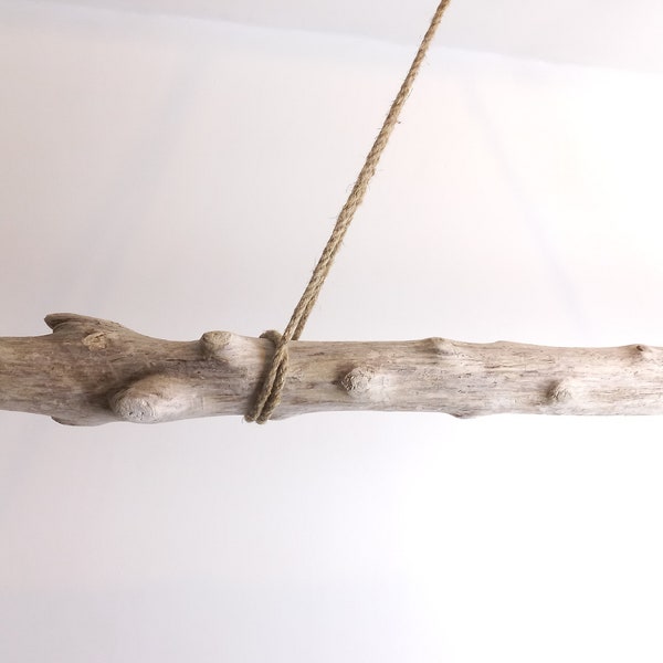 3.3 Ft Long Straight Driftwood Pole 100 cm, Rustic Air Plant Holder, Beach House Curtain Rod, Driftwood Branch Wall Hanging