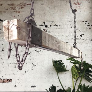 Wood Beam Light Led Pendant Ceiling Lamp Modern Barn Light Fixture Driftwood Industrial Bar Ceiling Farmhouse Lamp 3.4 Ft Dimmable Led Light