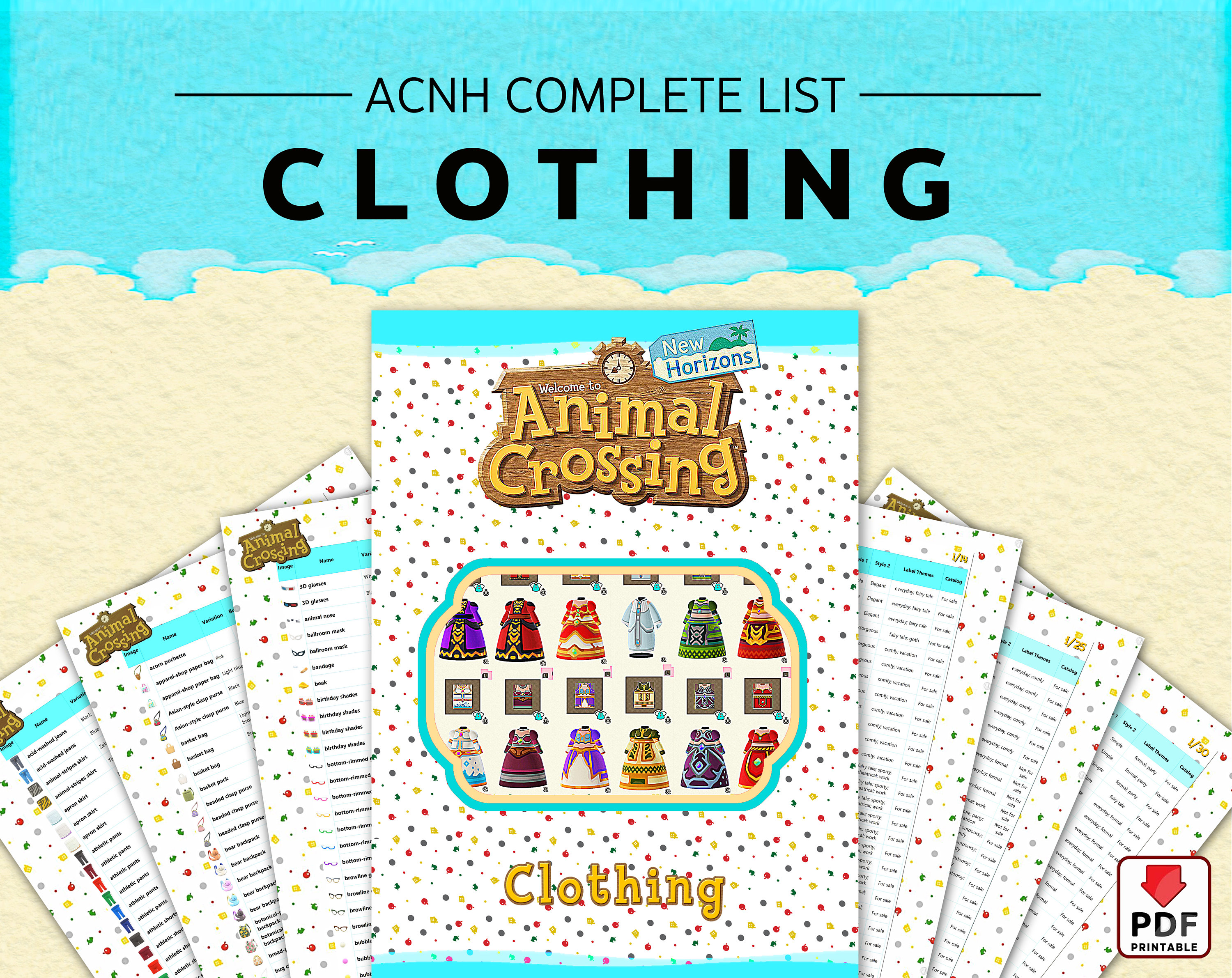 Acnh Clothing Items Complete List, Animal Crossing New Horizons Guide