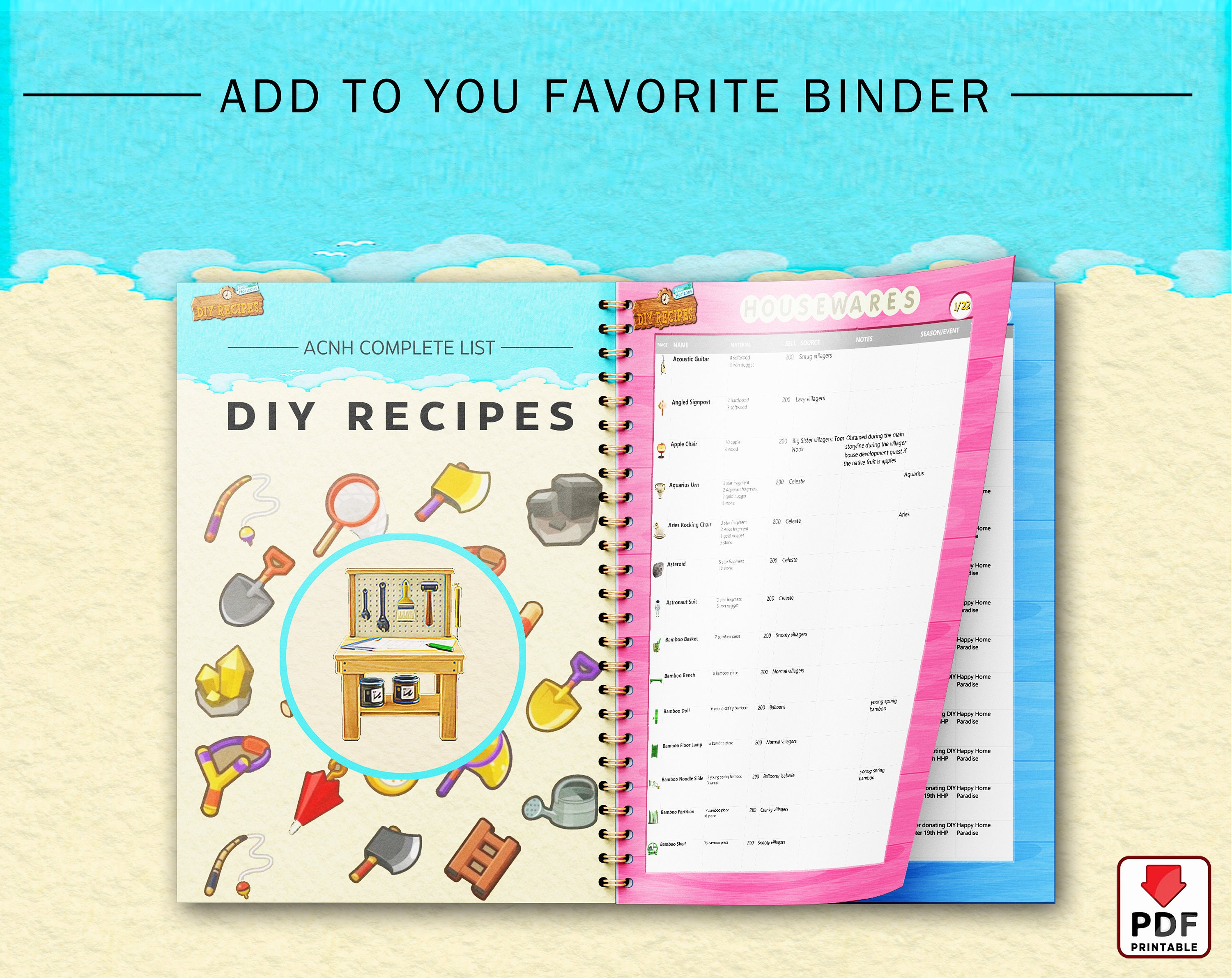 Acnh DIY Crafting Recipes Complete List, Animal Crossing Guide