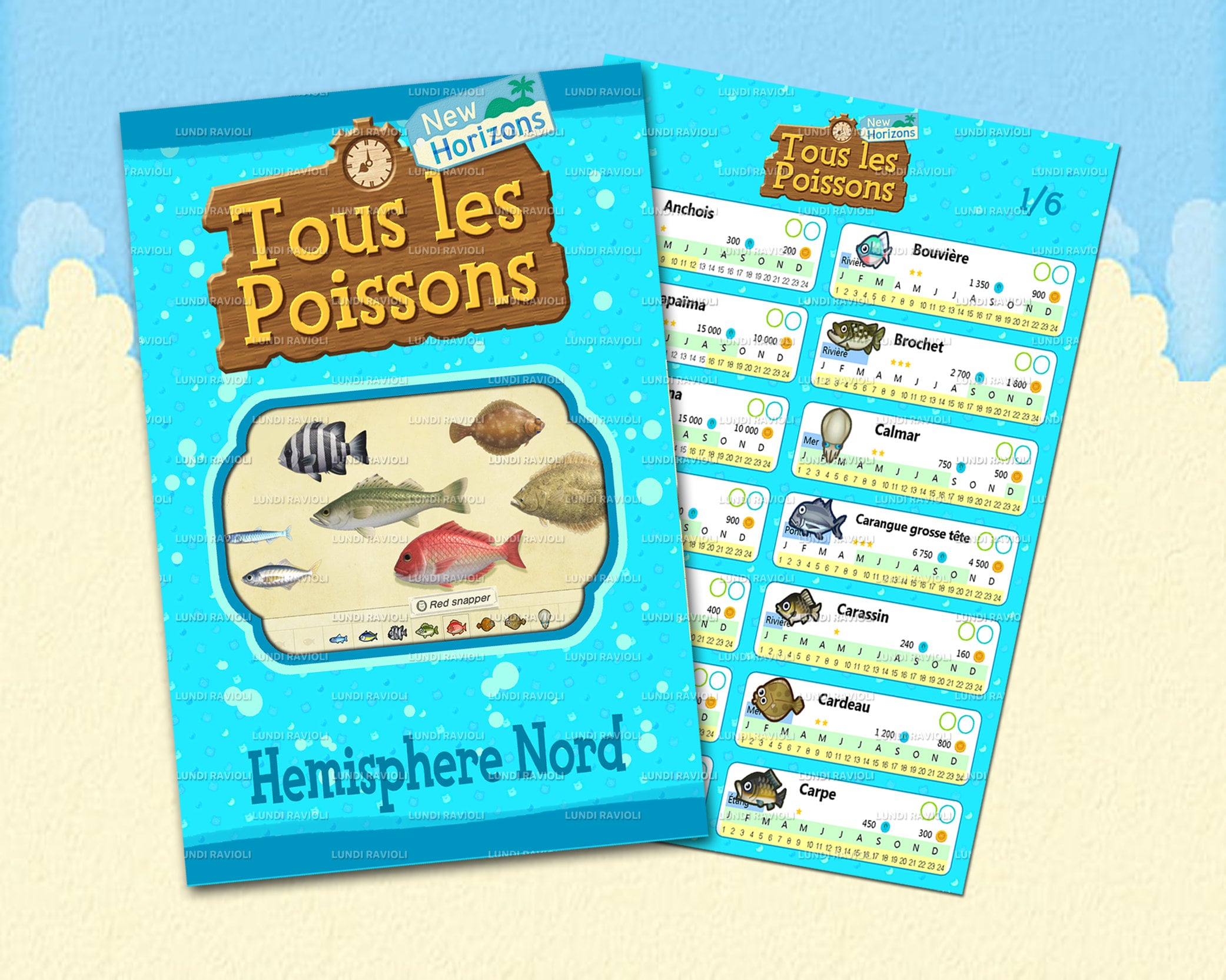 Animal Crossing Guide to All Fish New Horizon Pdf to Print - Etsy Israel