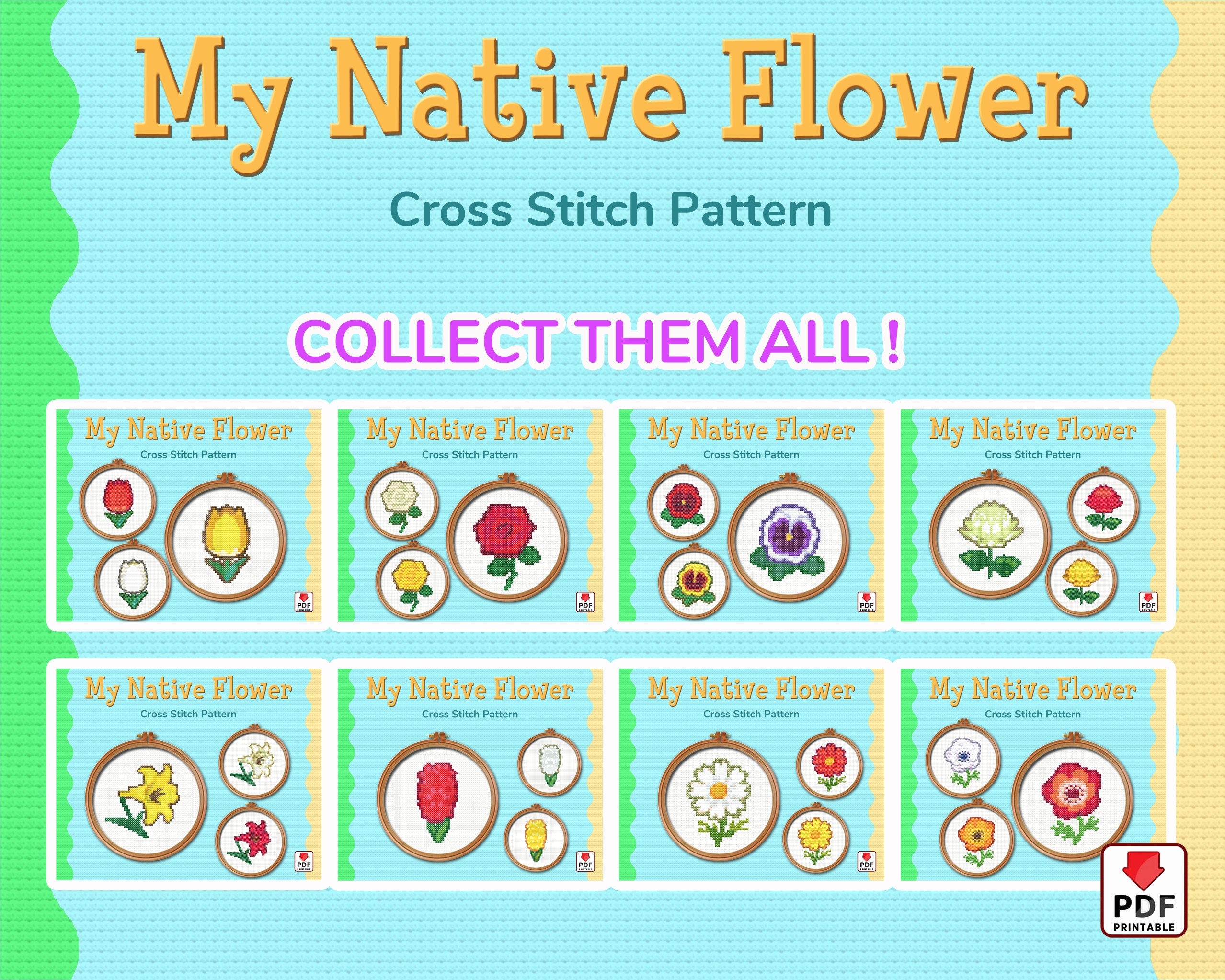 PDF instant download digital file My native flower Animal Crossing New