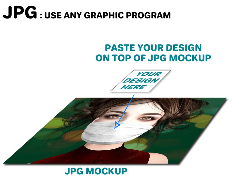 Download Face Mask Mockup Digital Template Psd Jpg Png Easy Mask Mockup Christmas Theme Ear Loop Pleated Mask Model Craft Supplies Tools Collage Vadel Com