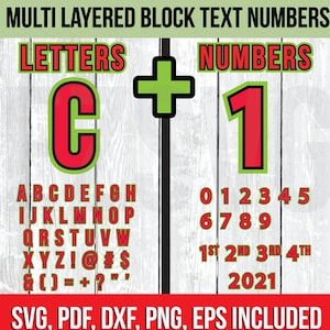 Alphabet SVG for Cricut and other cutting machines, numbers included. SVG cut file digital download