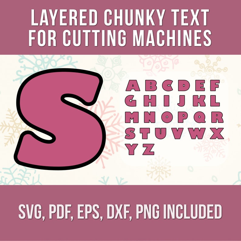 Download Layered font SVG files for Cricut instant download pdf png ...