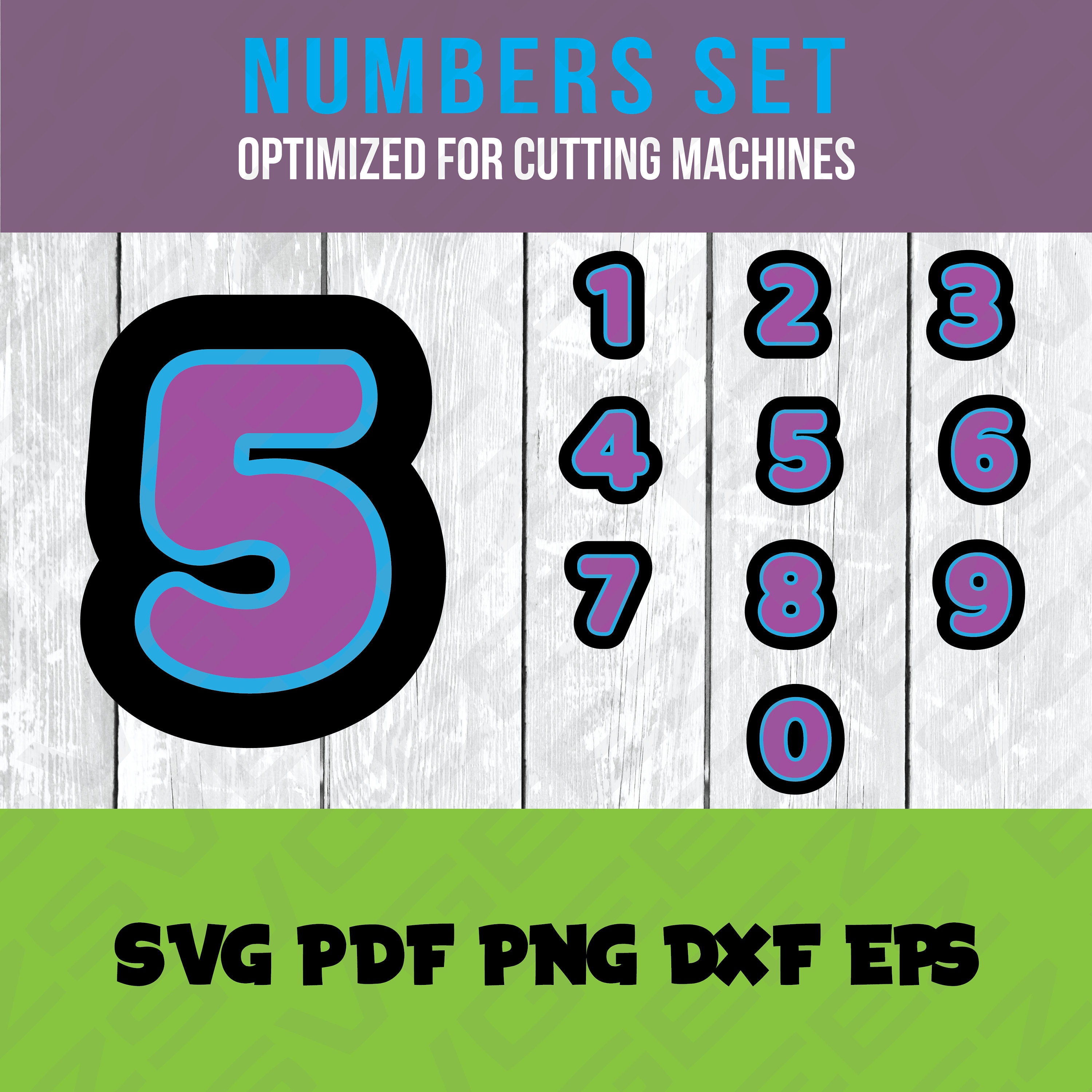 Download Numbers svg for Cricut and other cutting machines. Layered ...