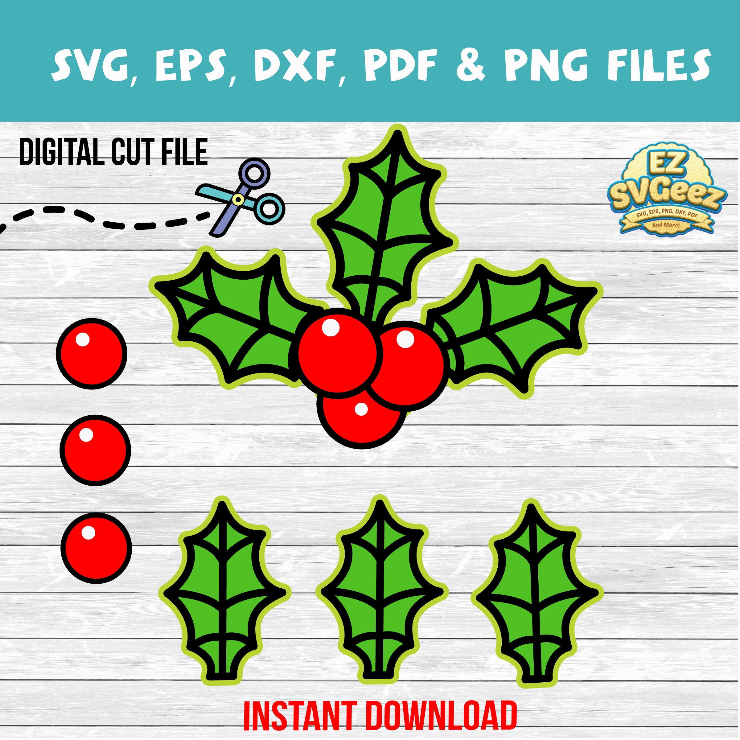 Christmas Holly SVG Svg Files for Cricut Christmas Tree Svg - Etsy