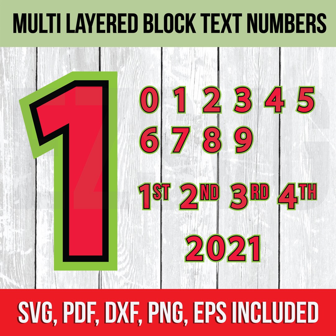 Numbers SVG for Cricut and Other Cutting Machines. SVG Cut File ...