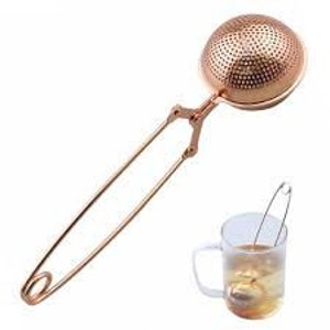 Rose Gold Stainless Steel Infuser, tea infuser, tea strainer, loose leaf tea, mesh ball, tea lovers gift, tea accessories, tea tools.