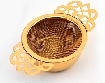 Gold Tea Strainer