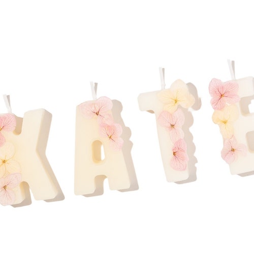Personalized Birthday Candles Cake Toppers Letter Candles Etsy