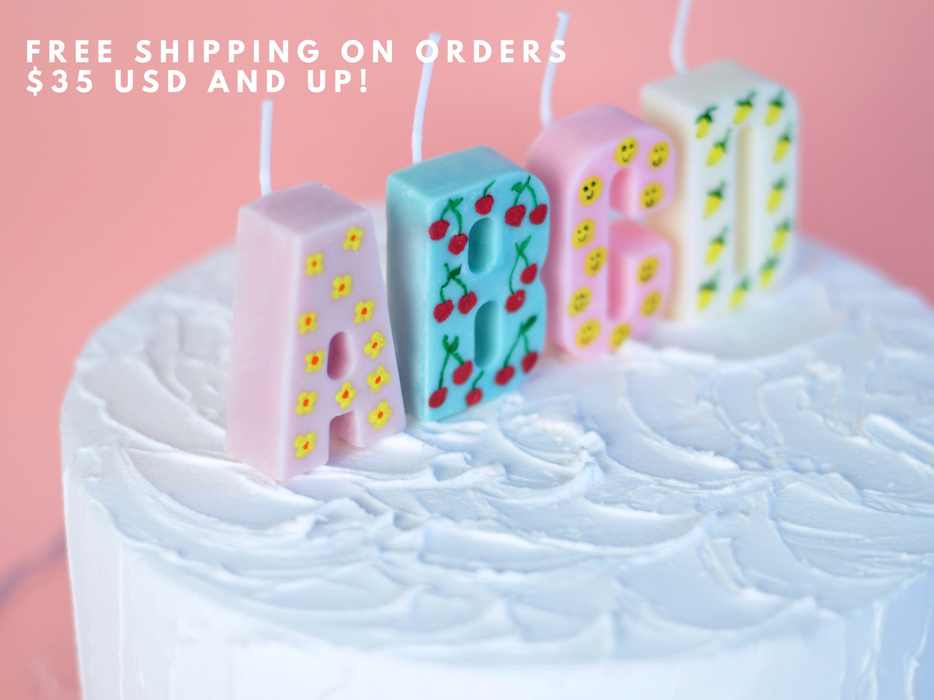 Personalized Birthday Candles Cake Toppers Letter Candles Etsy UK