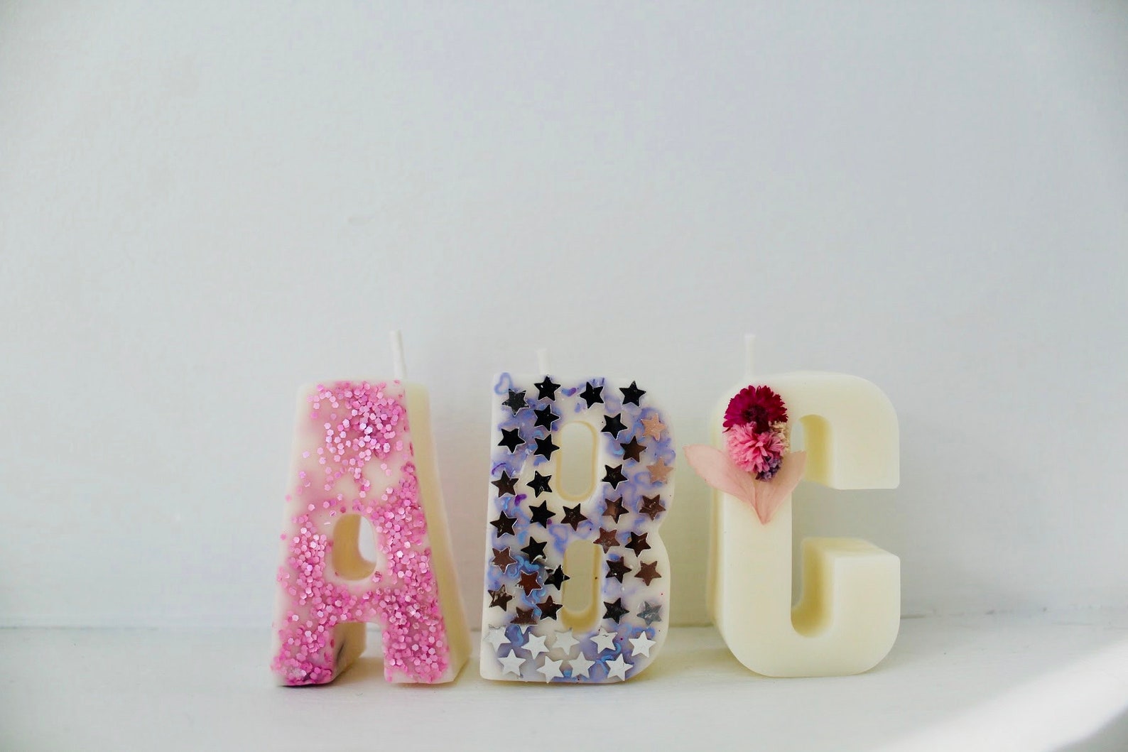 Personalized Birthday Candles Letter ABC Cake Toppers Etsy