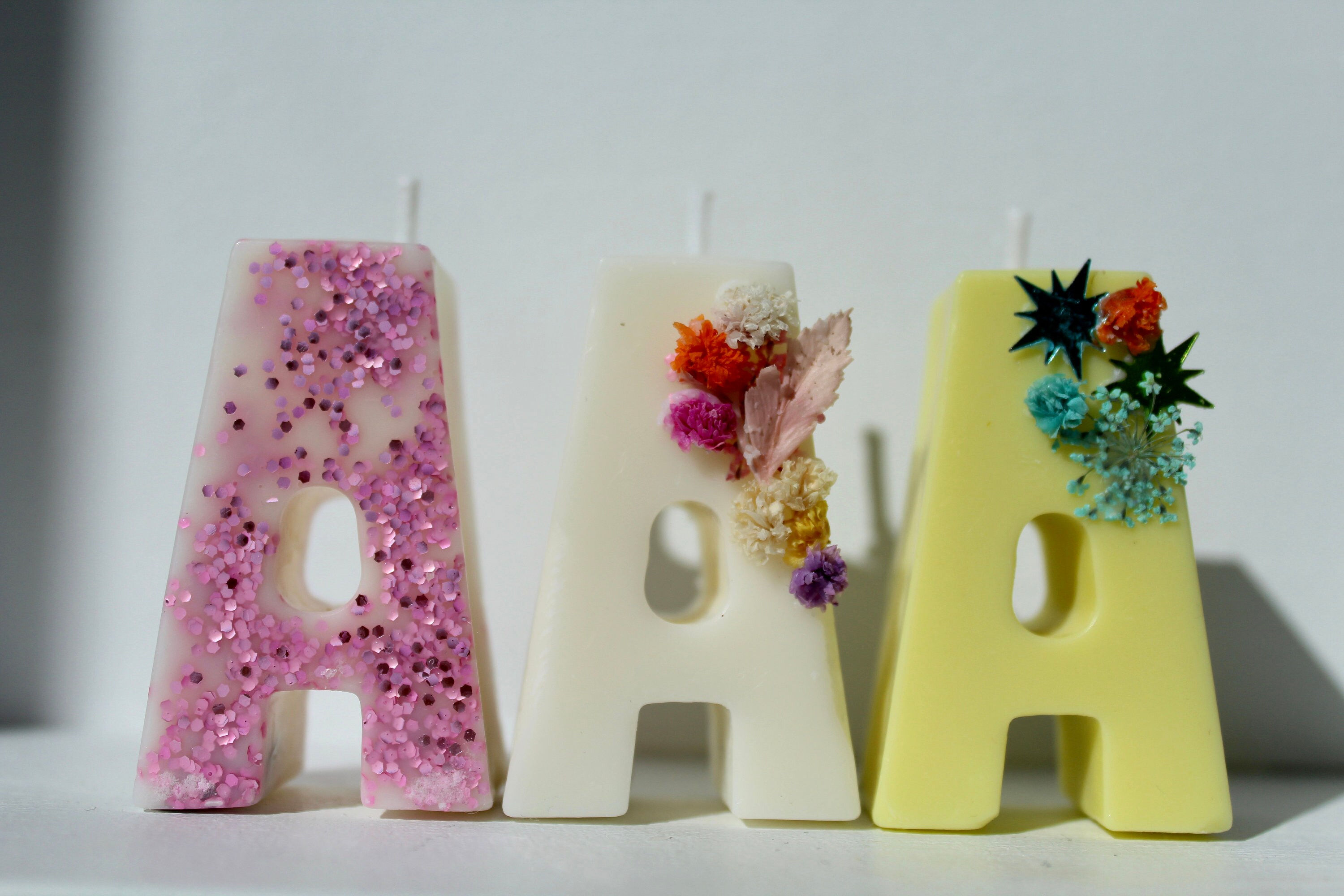 Personalized Birthday Candles Cake Toppers Letter Candles Etsy Canada