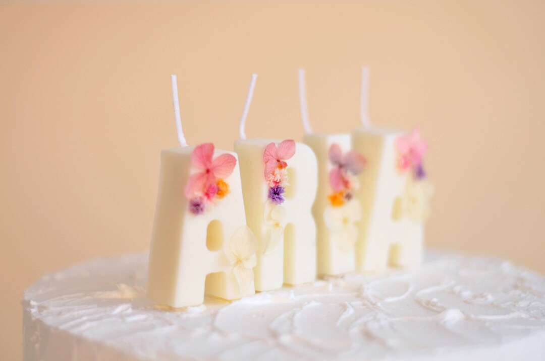 Personalized Birthday Candles Name Birthday Candles Birthday Etsy