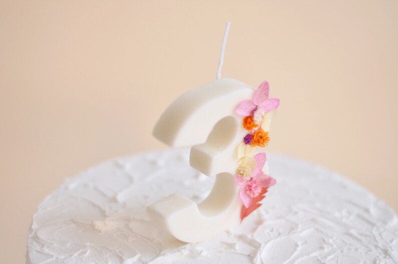 Large Number Birthday Candle Soy Wax Birthday Candles Etsy