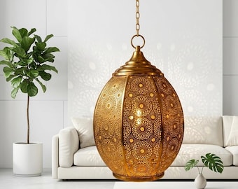 Moroccan Pendant Lamp - Vintage Design Modern Turkish Handmade Home Decor Ceiling Fixture Lighting Lantern