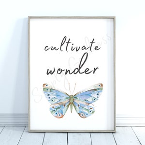 Cultivate Wonder, Nature Study, Homeschool, Charlotte Mason, Wall Art, Binder Cover