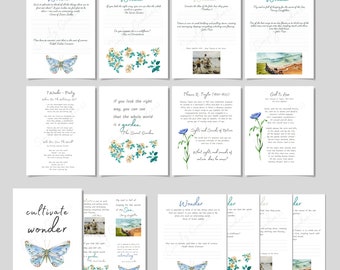 Meraviglia, Natura, Poesia, Scrittura corsiva, Charlotte Mason, Menu mattutino della scuola a casa, Memorizzazione di copywork di inni, Arte della parete
