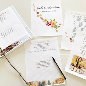 Fall Poetry, Handwriting, Charlotte Mason, Poetry Tea Time, Homeschool Morning Menu