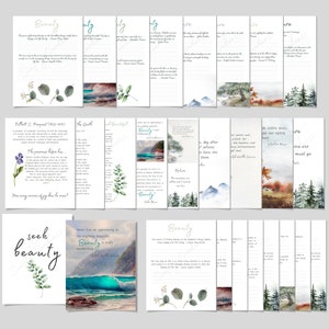 Natuur schoonheid Homeschool afdrukbaar, handschrift, Charlotte Mason, ochtendmenu, poëzie, hymne, kopieerwerk, kunst aan de muur
